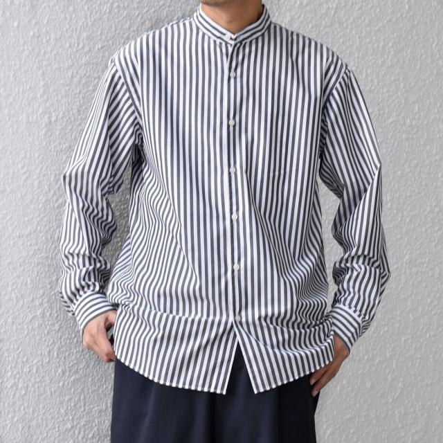 シップス エニィ（SHIPS any）/SHIPS any: LIM BLESS ソリッド / ストライプ バンドカラー シャツ 25AW◇_12