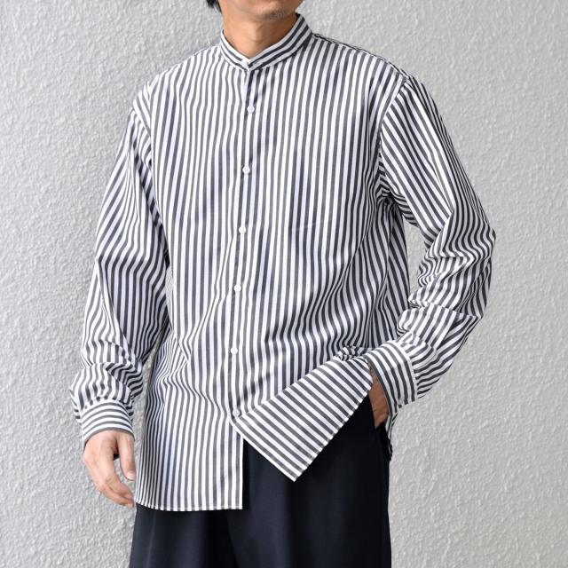 シップス エニィ（SHIPS any）/SHIPS any: LIM BLESS ソリッド / ストライプ バンドカラー シャツ 25AW◇_13