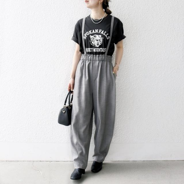 シップス エニィ（SHIPS any）/SHIPS any:〈洗濯機可能〉ウーステッド サスペンダー付き バルーン パンツ