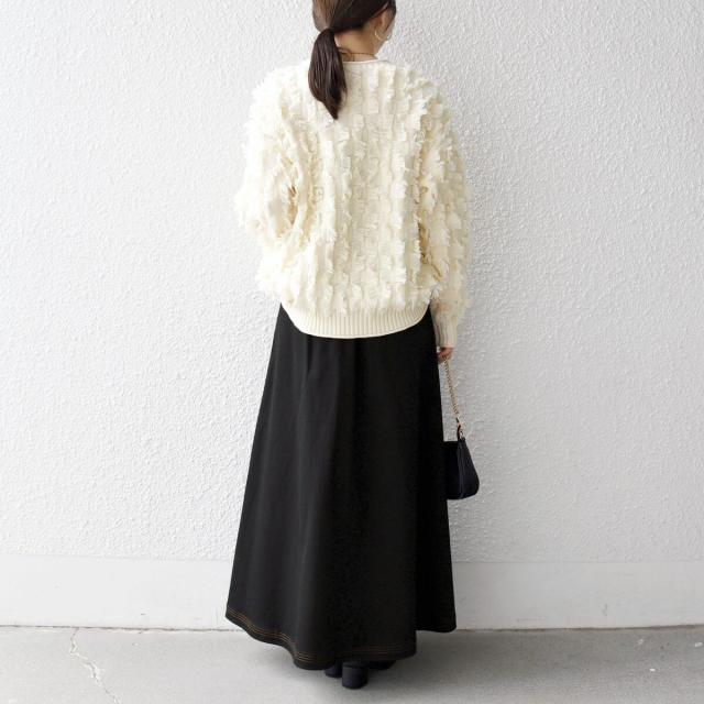 シップス エニィ（SHIPS any）/《一部予約》SHIPS any:〈洗濯機可能〉チノ ステッチ フレア ロング スカート