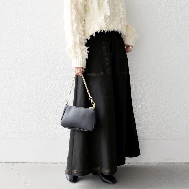 シップス エニィ（SHIPS any）/《一部予約》SHIPS any:〈洗濯機可能〉チノ ステッチ フレア ロング スカート