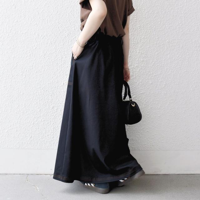 シップス エニィ（SHIPS any）/《一部予約》SHIPS any:〈洗濯機可能〉チノ ステッチ フレア ロング スカート