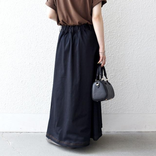 シップス エニィ（SHIPS any）/《一部予約》SHIPS any:〈洗濯機可能〉チノ ステッチ フレア ロング スカート