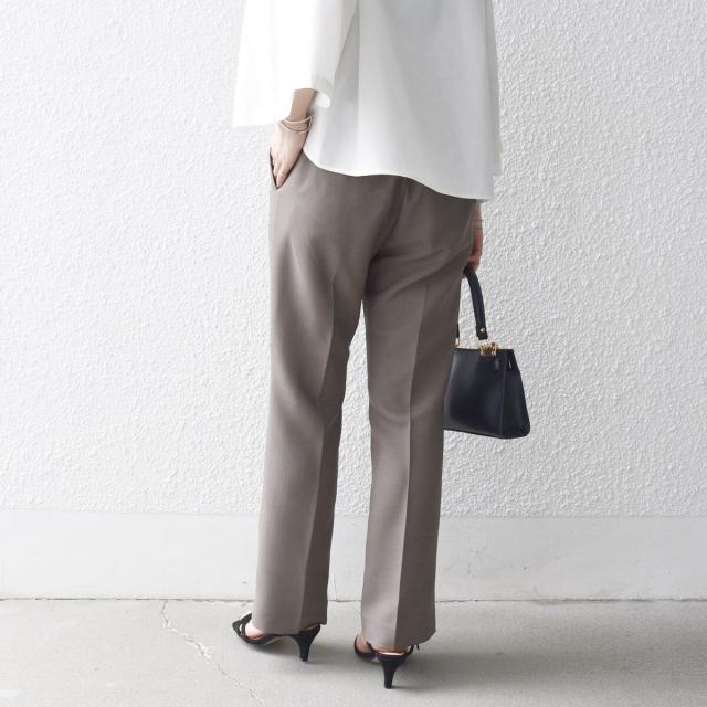 シップス エニィ（SHIPS any）/《一部予約》SHIPS any:〈洗濯機可能〉ダブルクロス セミフレア パンツ［NAVY BLUE］