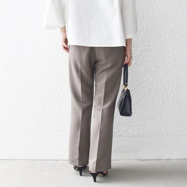 シップス エニィ（SHIPS any）/《一部予約》SHIPS any:〈洗濯機可能〉ダブルクロス セミフレア パンツ［NAVY BLUE］