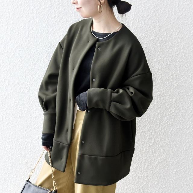 シップス エニィ（SHIPS any）/【WEB限定】SHIPS any:〈洗濯機可能〉ダンボール コクーン ノーカラー コート