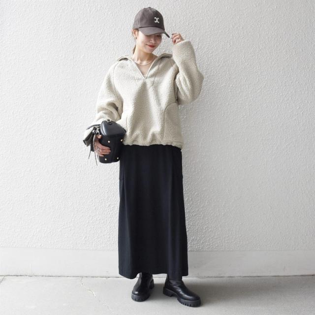 シップス エニィ（SHIPS any）/《一部追加予約》SHIPS any:〈洗濯機可能〉ボア フリース ハーフジップ プルオーバー