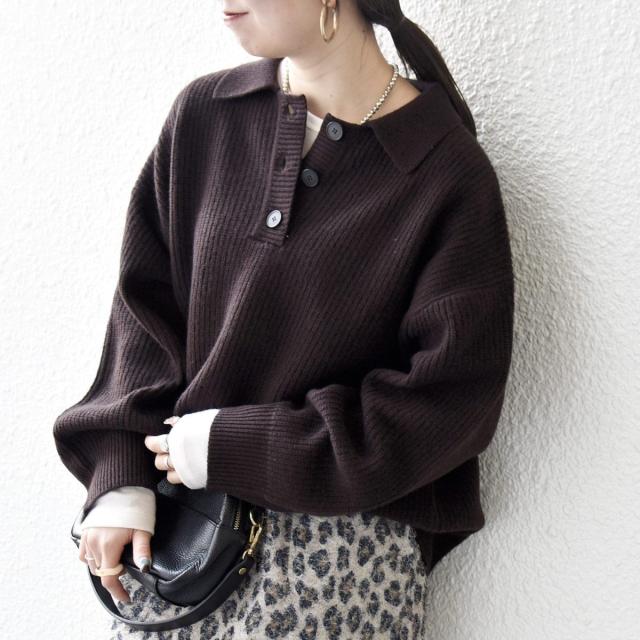 シップス エニィ（SHIPS any）/《一部追加予約》SHIPS any:〈手洗い可能〉AQUA カシミヤ ミックス ポロ ニット