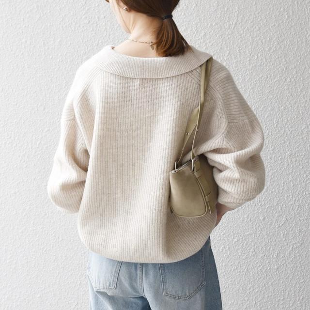 シップス エニィ（SHIPS any）/《一部追加予約》SHIPS any:〈手洗い可能〉AQUA カシミヤ ミックス ポロ ニット