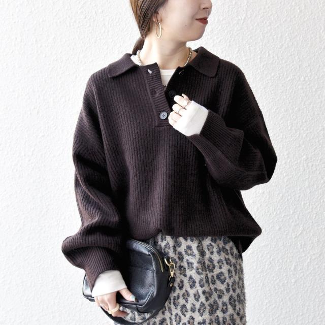 シップス エニィ（SHIPS any）/《一部追加予約》SHIPS any:〈手洗い可能〉AQUA カシミヤ ミックス ポロ ニット