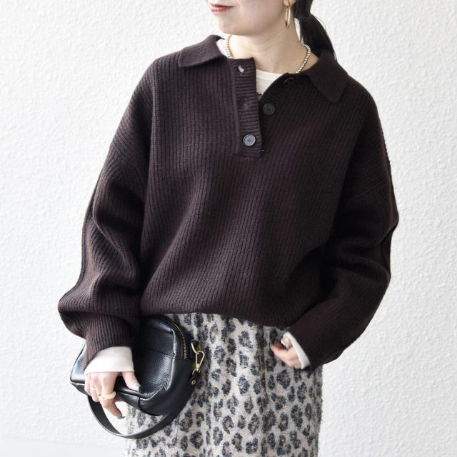 シップス エニィ（SHIPS any）/《一部追加予約》SHIPS any:〈手洗い可能〉AQUA カシミヤ ミックス ポロ ニット