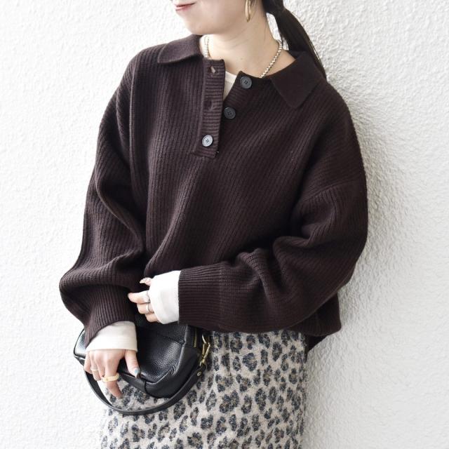 シップス エニィ（SHIPS any）/《一部追加予約》SHIPS any:〈手洗い可能〉AQUA カシミヤ ミックス ポロ ニット