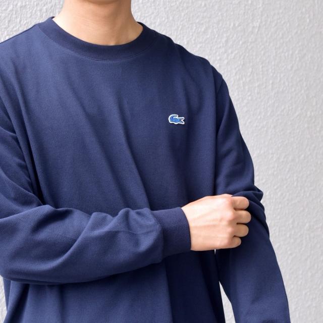 シップス エニィ（SHIPS any）/【SHIPS any別注】LACOSTE: ワンポイント ピケ クルーネック Tシャツ 25AW (