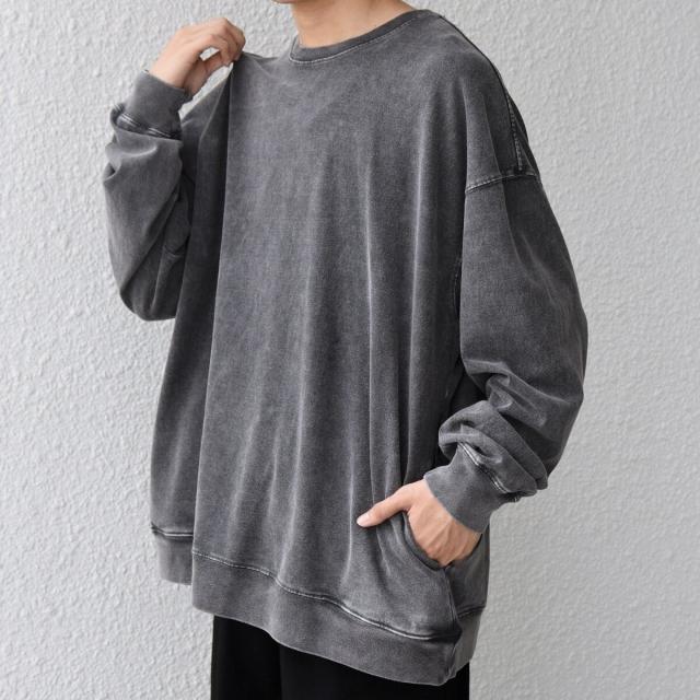 シップス エニィ（SHIPS any）/ONEITA: ケミカルウォッシュ サイド ポケット リラックス Tシャツ(ロンT)