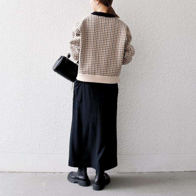 シップス エニィ（SHIPS any）/《一部追加予約》SHIPS any:〈手洗い可能〉モールヤーン クルーネック 千鳥柄 カーディガン