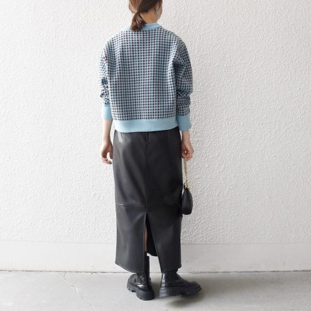 シップス エニィ（SHIPS any）/《一部追加予約》SHIPS any:〈手洗い可能〉モールヤーン クルーネック 千鳥柄 カーディガン