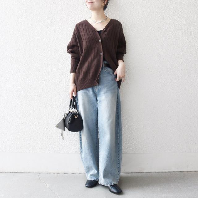 シップス エニィ（SHIPS any）/《予約》SHIPS any:〈手洗い可能〉ヤク ワイドリブ Vネック ニット カーディガン