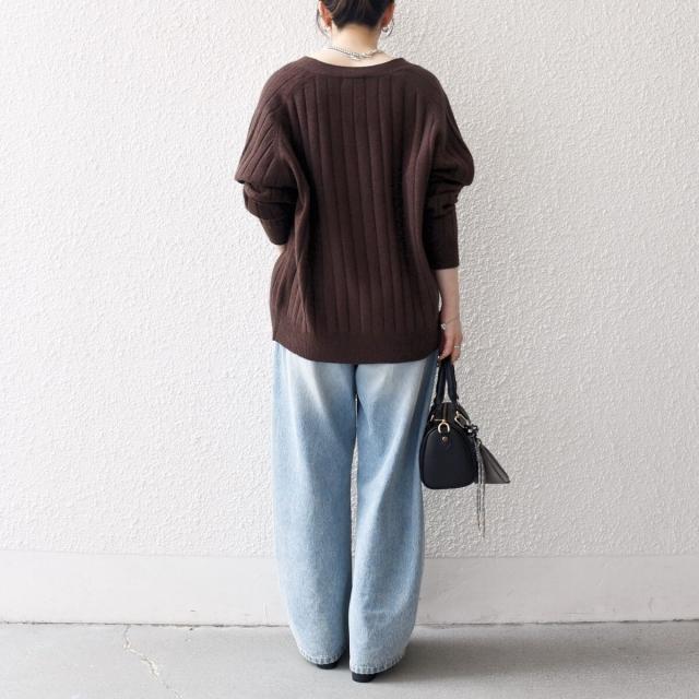 シップス エニィ（SHIPS any）/《予約》SHIPS any:〈手洗い可能〉ヤク ワイドリブ Vネック ニット カーディガン