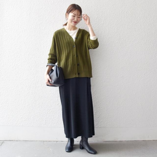 シップス エニィ（SHIPS any）/《予約》SHIPS any:〈手洗い可能〉ヤク ワイドリブ Vネック ニット カーディガン