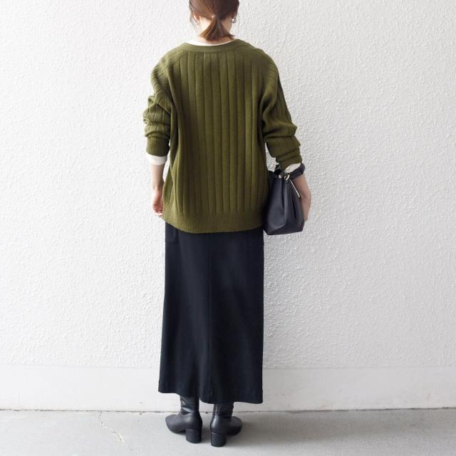 シップス エニィ（SHIPS any）/《予約》SHIPS any:〈手洗い可能〉ヤク ワイドリブ Vネック ニット カーディガン