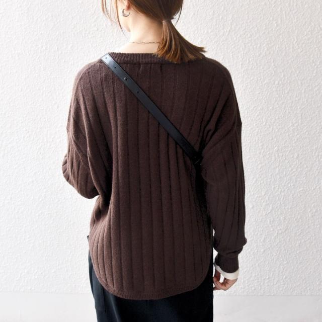 シップス エニィ（SHIPS any）/《予約》SHIPS any:〈手洗い可能〉ヤク ワイドリブ ラウンドヘム ニット プルオーバー