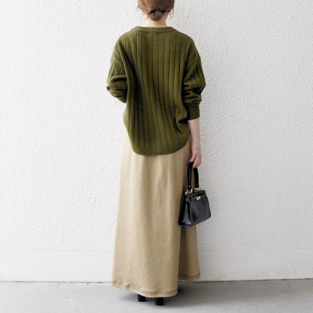 シップス エニィ（SHIPS any）/《予約》SHIPS any:〈手洗い可能〉ヤク ワイドリブ ラウンドヘム ニット プルオーバー