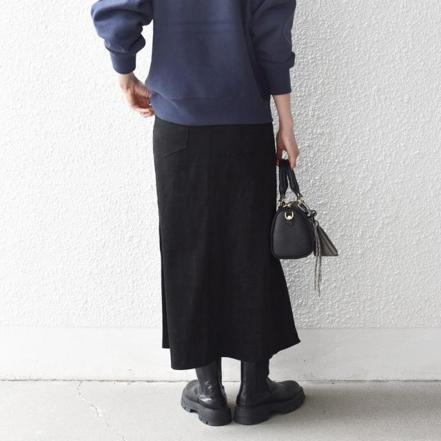 シップス エニィ（SHIPS any）/《一部追加予約》SHIPS any: ポリエステル スエード フロント ボタン Aライン スカート