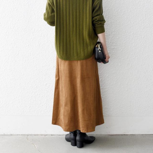 シップス エニィ（SHIPS any）/《一部追加予約》SHIPS any: ポリエステル スエード フロント ボタン Aライン スカート