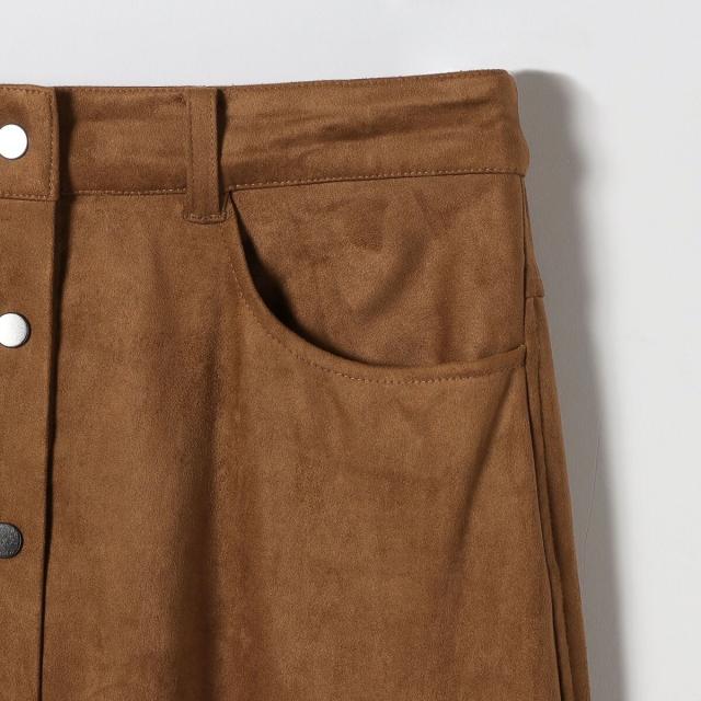 シップス エニィ（SHIPS any）/《一部追加予約》SHIPS any: ポリエステル スエード フロント ボタン Aライン スカート