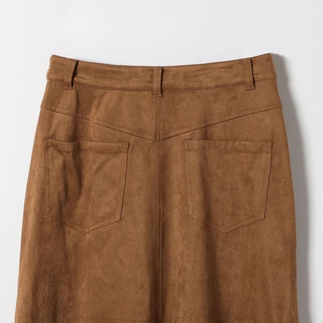 シップス エニィ（SHIPS any）/《一部追加予約》SHIPS any: ポリエステル スエード フロント ボタン Aライン スカート