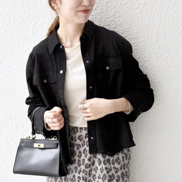 シップス エニィ（SHIPS any）/SHIPS any: ポリエステル スエード ショート シャツ ジャケット