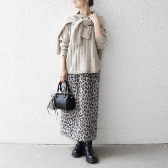 シップス エニィ（SHIPS any）/《一部追加予約》SHIPS any:〈手洗い可能〉レオパード ジャカード Iライン イージー スカー