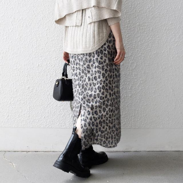 シップス エニィ（SHIPS any）/《一部追加予約》SHIPS any:〈手洗い可能〉レオパード ジャカード Iライン イージー スカー