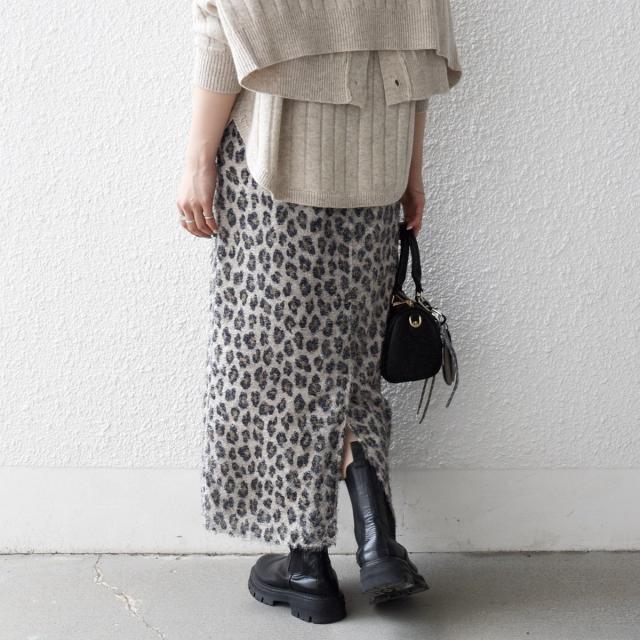 シップス エニィ（SHIPS any）/《一部追加予約》SHIPS any:〈手洗い可能〉レオパード ジャカード Iライン イージー スカー