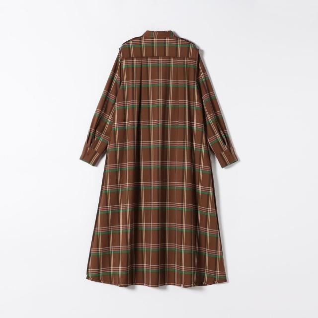 シップス エニィ（SHIPS any）/《一部追加予約》SHIPS any:〈洗濯機可能〉チェック Aライン フレア シャツ ワンピース