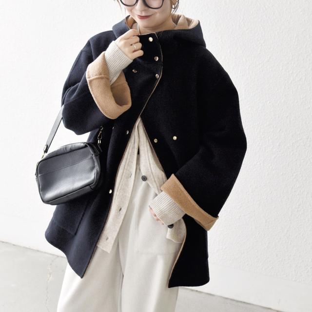 シップス エニィ（SHIPS any）/《一部追加予約》SHIPS any: リバー フーデッド Aライン ミドル コート