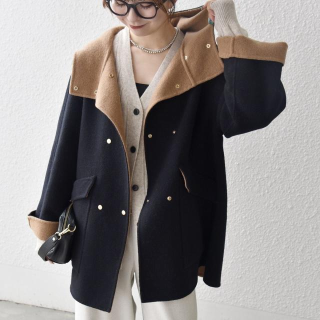 シップス エニィ（SHIPS any）/《一部追加予約》SHIPS any: リバー フーデッド Aライン ミドル コート