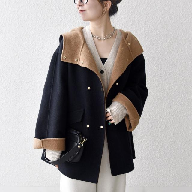 シップス エニィ（SHIPS any）/《一部追加予約》SHIPS any: リバー フーデッド Aライン ミドル コート