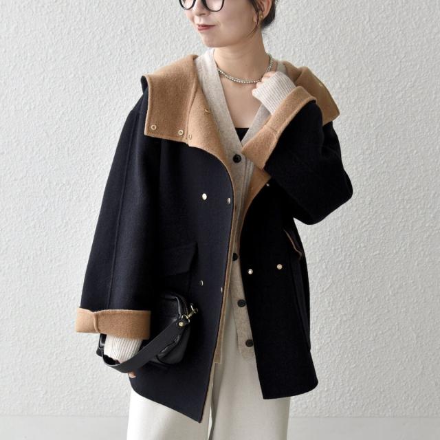 シップス エニィ（SHIPS any）/《一部追加予約》SHIPS any: リバー フーデッド Aライン ミドル コート