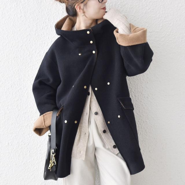 シップス エニィ（SHIPS any）/《一部追加予約》SHIPS any: リバー フーデッド Aライン ミドル コート