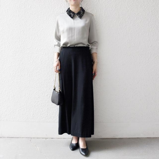 シップス エニィ（SHIPS any）/《一部追加予約》SHIPS any:〈洗濯機可能〉サテン レースカラー ブラウス