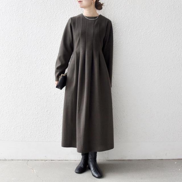 シップス エニィ（SHIPS any）/SHIPS any: エア ニードル クルーネック タック フレア ワンピース