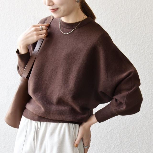 シップス エニィ（SHIPS any）/SHIPS any:〈洗濯機可能〉クルーネック ドルマン ベーシック ニット プルオーバー