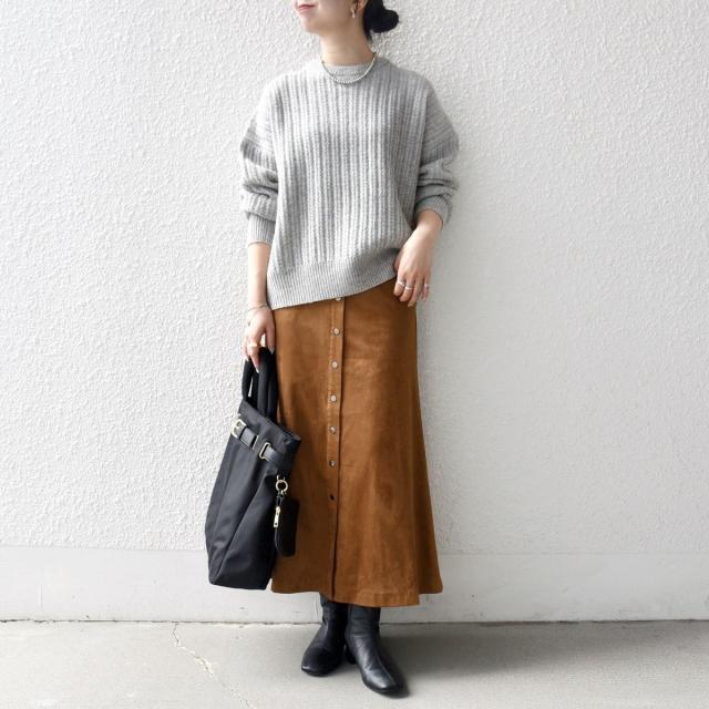 シップス エニィ（SHIPS any）/《追加予約》SHIPS any: リブ タック編み クルーネック ボタン ニット プルオーバー