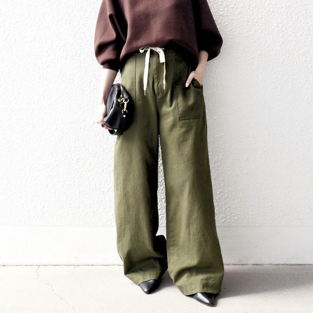 シップス エニィ（SHIPS any）/SHIPS any:〈洗濯機可能〉ドロスト イージー ワイド ストレート ベイカー パンツ