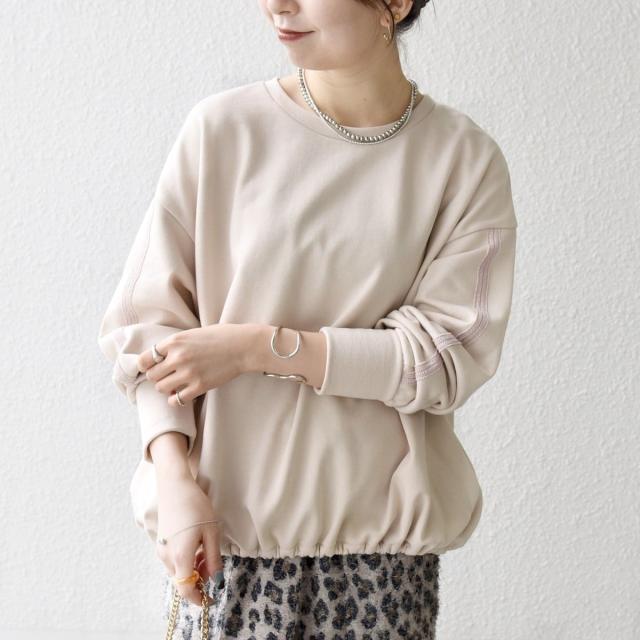 シップス エニィ（SHIPS any）/SHIPS any:〈洗濯機可能〉裏毛 バイカラー ドロスト ルーズ スウェット プルオーバー