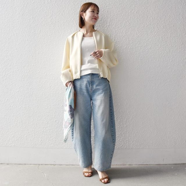 シップス エニィ（SHIPS any）/《予約》SHIPS any:〈洗濯機可能〉ジャージー クルーネック パフ コクーン ブルゾン