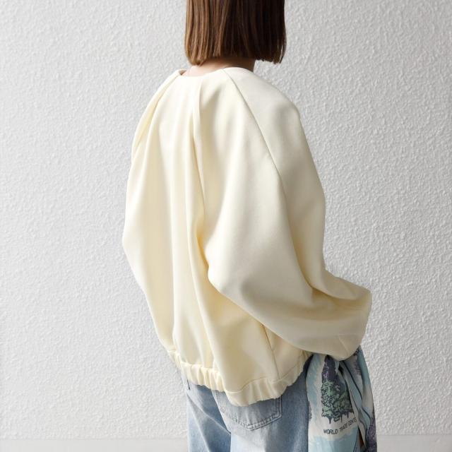 シップス エニィ（SHIPS any）/《予約》SHIPS any:〈洗濯機可能〉ジャージー クルーネック パフ コクーン ブルゾン