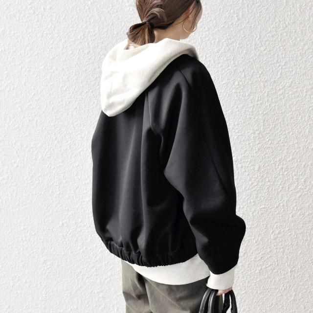 シップス エニィ（SHIPS any）/《予約》SHIPS any:〈洗濯機可能〉ジャージー クルーネック パフ コクーン ブルゾン