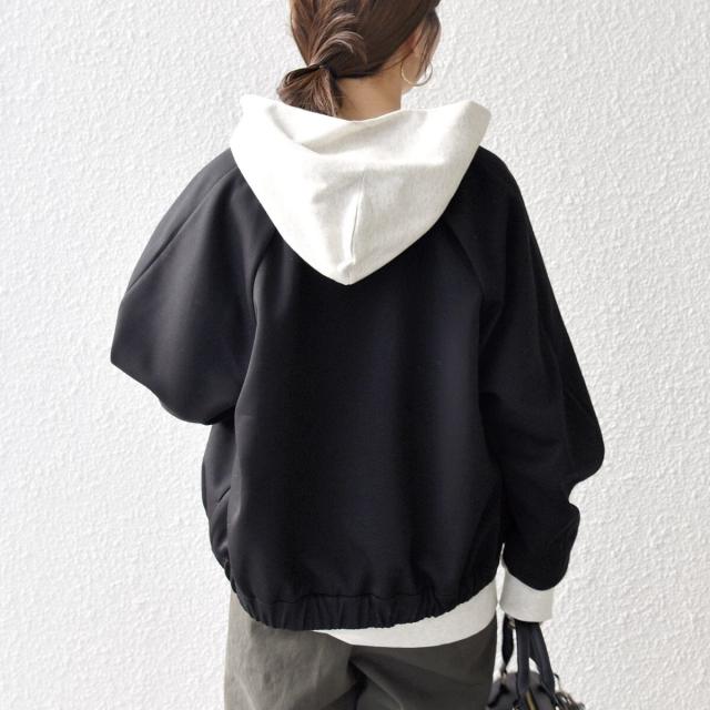 シップス エニィ（SHIPS any）/《予約》SHIPS any:〈洗濯機可能〉ジャージー クルーネック パフ コクーン ブルゾン